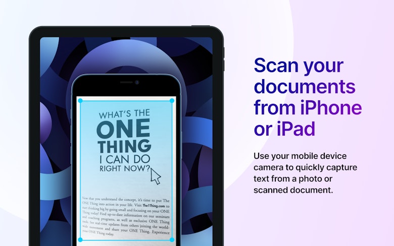 Scan your documents from iPhone or iPad