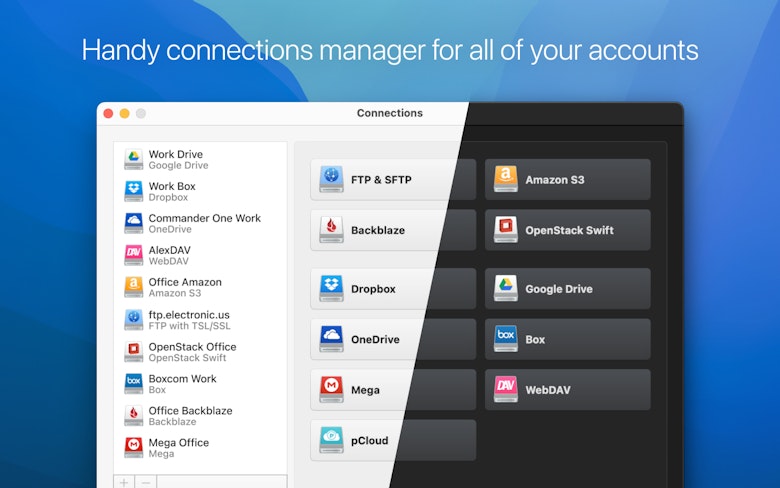 Handy connections manager for all of your accounts